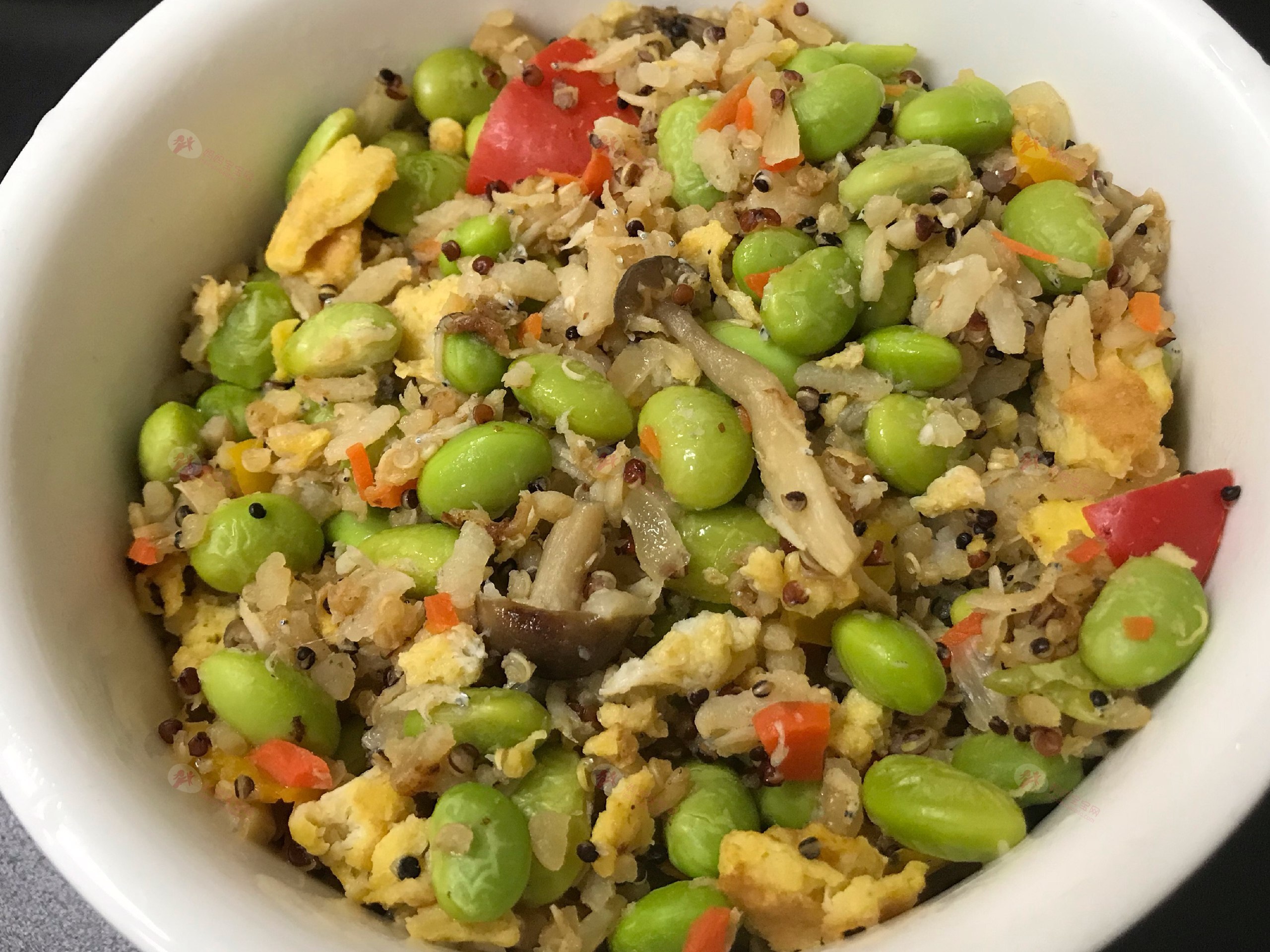 产后私房菜，毛豆吻仔鱼炊饭