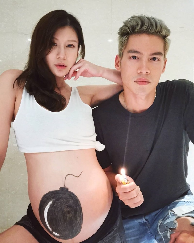 Doreen化身小炸弹来捣乱！许孟哲、赵孟姿怀孕前后超Q对比照甜蜜庆生