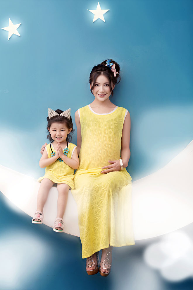 二胎妈妈孕妇写真摄影