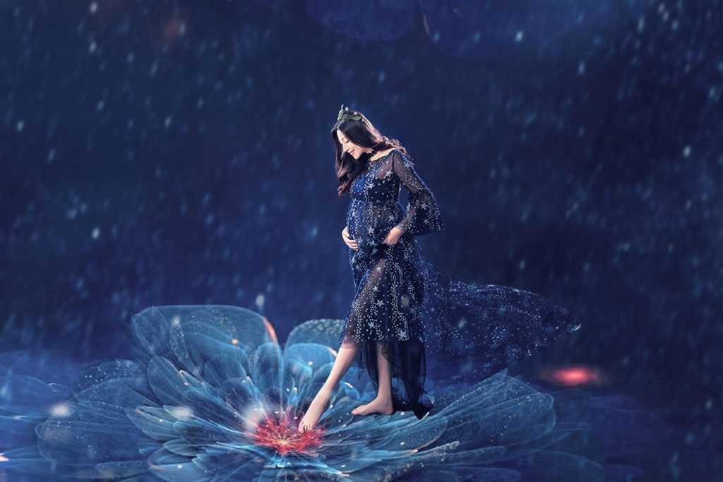 梦幻星空风孕妇写真摄影