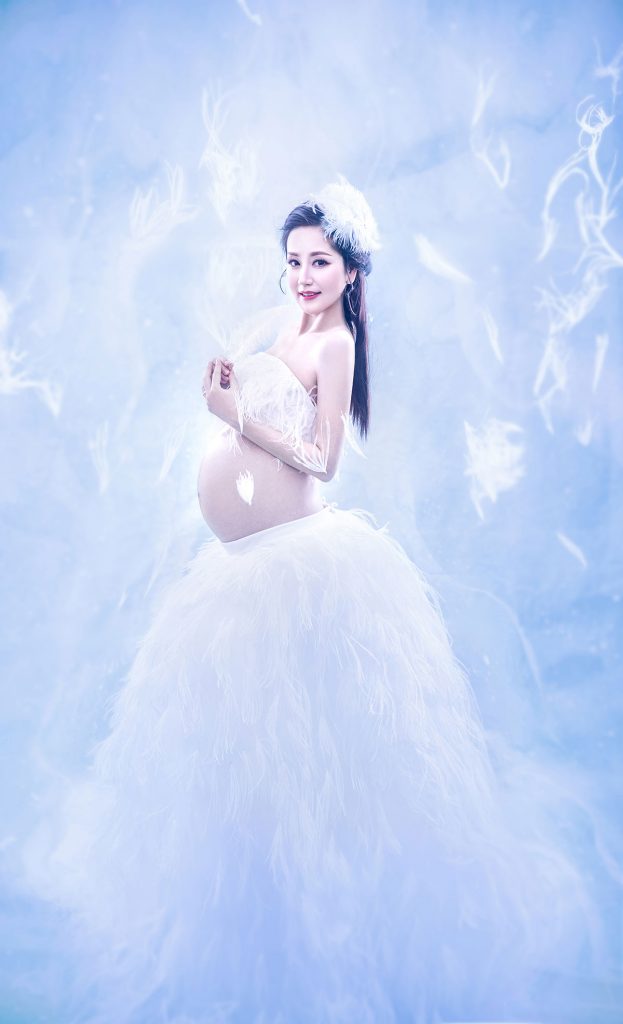 白天鹅清纯唯美孕妇写真摄影