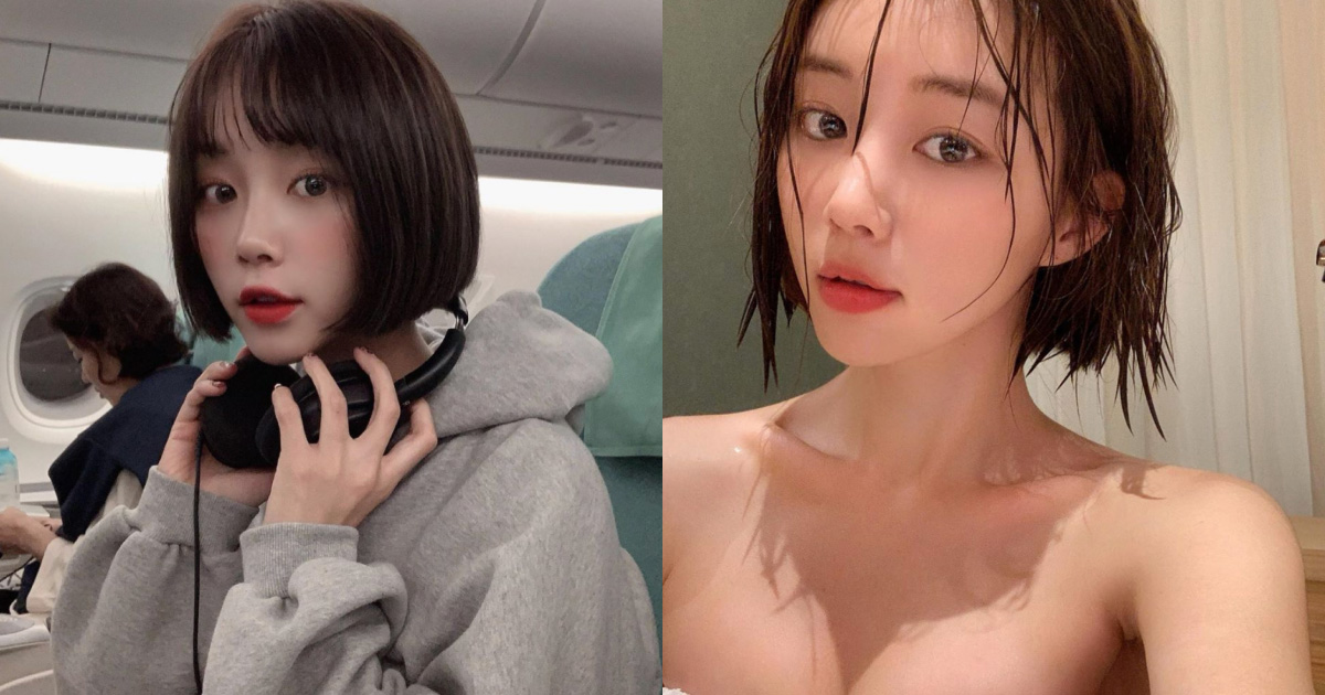 超正短发妹子！韩国「문이」乳量惊人粉丝：都被穿搭给骗了